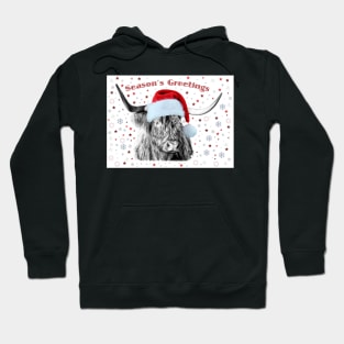 Highland Cow Christmas Greetings Hoodie